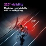 BikeSpark Auto-Sensing Rear Light G4R, USB Rechargeable, 240HRs, Precise Brake Sensing for Cargo Rack, Large Reflector, 50/80mm Screw Mounted, Easy Release, Made in Taiwan