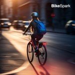 BikeSpark Auto-Sensing Rear Light G4R, USB Rechargeable, 240HRs, Precise Brake Sensing for Cargo Rack, Large Reflector, 50/80mm Screw Mounted, Easy Release, Made in Taiwan