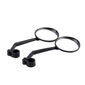 Bike Mirror, Handlebar Mount Rear View Adjustable Rearview Mirror with Wide Angle for Handlebars Electric Motorcycle Mountain Road Bicycle Safe Cycling