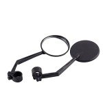 Bike Mirror, Handlebar Mount Rear View Adjustable Rearview Mirror with Wide Angle for Handlebars Electric Motorcycle Mountain Road Bicycle Safe Cycling