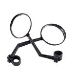 Bike Mirror, Handlebar Mount Rear View Adjustable Rearview Mirror with Wide Angle for Handlebars Electric Motorcycle Mountain Road Bicycle Safe Cycling