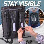 Byllstore Reflective Backpack Straps | 3M Scotchlite Reflectors with Velcro Bands | Compact 1x4 Inch Size | 2-Pack (Silver)