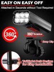 9000 Lumens Bike Lights Front and Back for Night Riding, 5200 mAh USB Rechargeable 6 LED Bicycle Light, 5+5 Modes Bike Headlight and Tail Light Set Runtime 30+ Hrs, IPX5 Waterproof