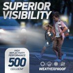 Byllstore Reflective Backpack Straps | 3M Scotchlite Reflectors with Velcro Bands | Compact 1x4 Inch Size | 2-Pack (Silver)