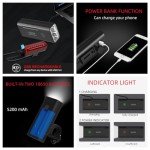 Swittn 3000 Lumen Rechargeable Bike Lights,Super Bright T6 LED Bicycle Lights Front and Back with 5200mAh Power Bank Function,Bike Lights for Night Riding,5 Light Modes,Easy to Install Without Tools