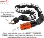 Kryptonite Evolution Mini Bike Chain Lock, 3 Feet Long 10mm Steel Chain Heavy Duty Anti-Theft Sold Secure Gold Bicycle Chain Lock with Keys for Bike, Motorcycle, Scooter, Bicycle, Door, Gate, Fence