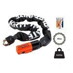 Kryptonite Evolution Mini Bike Chain Lock, 3 Feet Long 10mm Steel Chain Heavy Duty Anti-Theft Sold Secure Gold Bicycle Chain Lock with Keys for Bike, Motorcycle, Scooter, Bicycle, Door, Gate, Fence