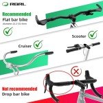RBRL Bicycle Mirror, Aluminum Alloy Bike Mirror Handlebar Mount, Anti-shake & Break-proof, Foldable HD Real Glass Rotatable Ebike Accessories, Bike Rear View Mirror for Ebike Scooter (Left)