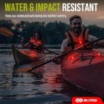 4 Pack LED Safety Light, Clip on Reflective Gear Lights for Walking at Night, Running, Jogging, High Visibility Strobe Light Accessories for Runners, Kids, Hiking, Kayak, Cycling, Camping, Boat Red