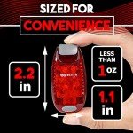 4 Pack LED Safety Light, Clip on Reflective Gear Lights for Walking at Night, Running, Jogging, High Visibility Strobe Light Accessories for Runners, Kids, Hiking, Kayak, Cycling, Camping, Boat Red