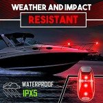 4 Pack LED Safety Light, Clip on Reflective Gear Lights for Walking at Night, Running, Jogging, High Visibility Strobe Light Accessories for Runners, Kids, Hiking, Kayak, Cycling, Camping, Boat Red