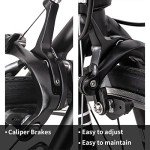 HH HILAND 700c Road Bike, 14 Speeds, Light Weight Aluminum Frame, Racing Bike City Commuting Road Bicycle for Men Women Black