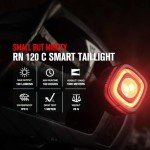 OLIGHT RN 120 C Bike Tail Lights, 120 Lumens and 260 Degree Visibility, 1500m Viewable Range, Rechargeable Bicycle Break Sensing Taillights, IPX6 Waterproof, Road and Urban Cyclists