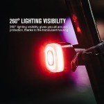 OLIGHT RN 120 C Bike Tail Lights, 120 Lumens and 260 Degree Visibility, 1500m Viewable Range, Rechargeable Bicycle Break Sensing Taillights, IPX6 Waterproof, Road and Urban Cyclists