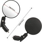 LWPITTY Bike Mirrors 2pcs Bar End Bicycle Mirrors for Handlebars Bicycle Cycling Lightweight Rear View Mirrors, Safe Rearview Mirror with a Bike Mirror for Mountain Road Bike Bicycle