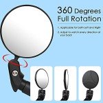 LWPITTY Bike Mirrors 2pcs Bar End Bicycle Mirrors for Handlebars Bicycle Cycling Lightweight Rear View Mirrors, Safe Rearview Mirror with a Bike Mirror for Mountain Road Bike Bicycle