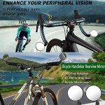 LWPITTY Bike Mirrors 2pcs Bar End Bicycle Mirrors for Handlebars Bicycle Cycling Lightweight Rear View Mirrors, Safe Rearview Mirror with a Bike Mirror for Mountain Road Bike Bicycle