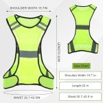 Ptwola Reflective Running Vest High Visibility Running Gear with Large Pocket Night Lightweight Reflective Safety Vest for Women Men Kids Biking Cycling Riding Walking Motorcycle Construction Workers