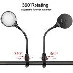 Bike Mirror, Bicycle Mirrors for Handlebars 360 Rotate Rearview Convex Lens, Safe Cycling Bike Rear View Mirror