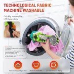 HENMI LED Reflective Running Vest,Rechargeable Running Gear,3 Lighting Modes and 5 Lights Colors Reflective Vest for Running Cycling Walking