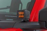 Rough Country Dual 2-Inch LED Light Pods with Amber Lens - 60W CREE LED, 4800 Lumen, Spot Focus Beam, Rugged Off-Road Lighting for Jeeps, Trucks, UTV