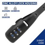 WARLION Zip Tie Lock - 3-Digit Adjustable Cable Lock, for Bike Rack, Motorcycle Helmet, Skateboard, Skis, French Door, Stroller & Cabinet - Ideal for Lightweight Security (1 Pack)