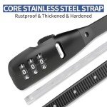 WARLION Zip Tie Lock - 3-Digit Adjustable Cable Lock, for Bike Rack, Motorcycle Helmet, Skateboard, Skis, French Door, Stroller & Cabinet - Ideal for Lightweight Security (1 Pack)