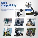 SHEJISI Bike Mirror, 2 pcs Bike Mirror Handlebar Mount,Aluminum Alloy,HD 360° Adjusted Bike Rear View Mirror, Anti-impact/explosion/glare, Fits for Mountain Bikes,E-bike, Bicycle,Scooter,Motorcycle