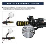 SHEJISI Bike Mirror, 2 pcs Bike Mirror Handlebar Mount,Aluminum Alloy,HD 360° Adjusted Bike Rear View Mirror, Anti-impact/explosion/glare, Fits for Mountain Bikes,E-bike, Bicycle,Scooter,Motorcycle