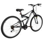 WEIZE Mountain Bike, 27.5 inch Outdoor Cycling Bike, 18-Speed/High-Carbon Steel/Dual Full Suspension, Adjustable Ergonomic Seat for Men Women Adult, MTB Bicycle with Suspension Fork, Matte Black