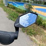 MEACHOW New Bar End Bike Mirror, Crystal UHD Automotive Grade Glass Lens E-Bike Mirrors, Scratch Resistant, Safe Rearview Mirrors, (Silver Right Side) ME-022RS