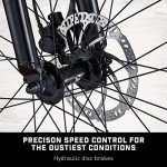 Mongoose Argus Sport Adult Fat Tire Mountain Bike, 26-inch Wheels, Tetonic T2 Aluminum Frame, Hydraulic Disc Brakes, Large Frame, Black