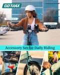 Gotrax F1V2 20" Electric Bike, Max Range 50 Miles & 20Mph Power by 350W, LCD Display & 5 Pedal-Assist Levels, Adult Folding Bike with Accessories including Lock, Rearview Mirror, Phone Holder&Seat Bag