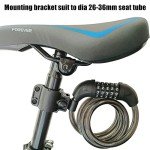 RYANGO Bike Lock, 4 Feet Bike Locks Heavy Duty Anti Theft, 5 Digit Combination Lock Bicycle Lock, Bike Cable Lock with Mounting Bracket, Bicycle Locks Cable Lock for Road Bike Mountain Bike Scooter