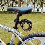 RYANGO Bike Lock, 4 Feet Bike Locks Heavy Duty Anti Theft, 5 Digit Combination Lock Bicycle Lock, Bike Cable Lock with Mounting Bracket, Bicycle Locks Cable Lock for Road Bike Mountain Bike Scooter