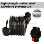 SEPOX® 2Pcs Pack 6FT Extra Long Cable Combination Bike Locks, 5 Digits Retractable Security Lock, 12mm Heavy Duty Anti Theft Anti Rust Cable for Bicycle, Scooter, Gate, Outdoor Equipment, Weatherproof