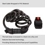 SEPOX® 2Pcs Pack 6FT Extra Long Cable Combination Bike Locks, 5 Digits Retractable Security Lock, 12mm Heavy Duty Anti Theft Anti Rust Cable for Bicycle, Scooter, Gate, Outdoor Equipment, Weatherproof