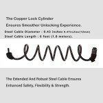 SEPOX® 2Pcs Pack 6FT Extra Long Cable Combination Bike Locks, 5 Digits Retractable Security Lock, 12mm Heavy Duty Anti Theft Anti Rust Cable for Bicycle, Scooter, Gate, Outdoor Equipment, Weatherproof