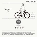 Hiland 700C Mens Road Race Bike, Single Speed Fixed Gear Womens Bicycle with Light Frame for Commuter, Adult Urban Hybrid Bike