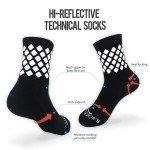 ReflecToes Reflective Socks, Yellow – High Visibility Socks For Running and Cycling–for Night Runners, Bikers, and Outdoor Athletes (XL)