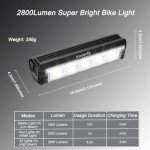 Ancorfy Super Bright LED Bike Light, USB Rechargeable Bicycle Headlight, Waterproof Bike Headlight, 5 Modes 2800 Lumen Bicycle Headlight, MTB Off-Road Cycling Commuting