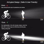 Ancorfy Super Bright LED Bike Light, USB Rechargeable Bicycle Headlight, Waterproof Bike Headlight, 5 Modes 2800 Lumen Bicycle Headlight, MTB Off-Road Cycling Commuting