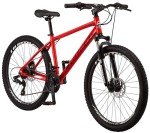 Schwinn High Timber ALX Mountain Bike for Adult Men Women, 26-Inch Wheels, 21-Speeds, Front Suspension, Aluminum Frame, Mechanical Disc Brakes, Red