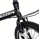 ZiZZO Campo 20 inch Folding Bike with 7-Speed, Adjustable Stem, Light Weight Frame (Black)