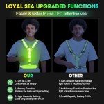 Upgraded LED Reflective Running Vest with Pouch - 4 Color Light-Up Vest with 3 Light Modes, Rechargeable Safety Gear for Night Cycling, Dog Walking & Jogging, Adjustable for Women, Men & Kids(Green)