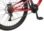 Mongoose Status Mens and Womens Mountain Bike, 27.5-Inch Wheels, 21 Speed Trigger Shifters, Aluminum Frame, Dual Suspension, Front and Rear Disc Brakes, Red