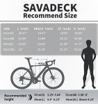 SAVADECK Carbon Fibre Road Bike, Hydraulic Oil Disc Bike with Carbon Fibre Frame and Wheelset, Lightweight Full Carbon Fibre Racing Bike with Shimano R7120 24S Shift Set for Adults.