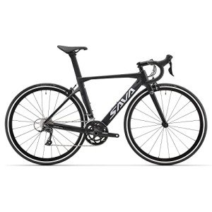 SAVADECK Carbon Road Bike with Shimano SORA R3000 18 Speed Derailleur System,Racing Bicycle with Carbon Fiber Frame Carbon Fork and Double V Brake for Adult.(Black 56cm)