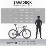 SAVADECK Carbon Road Bike with Shimano SORA R3000 18 Speed Derailleur System,Racing Bicycle with Carbon Fiber Frame Carbon Fork and Double V Brake for Adult.(Black 56cm)