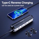2600 Lumens Bike Lights,USB Rechargeable Bicycle Lights,Super Bright 5 LED Bike Lights for Night Riding,Waterproof Bike Headlight with Power Bank Function,4 Light Modes